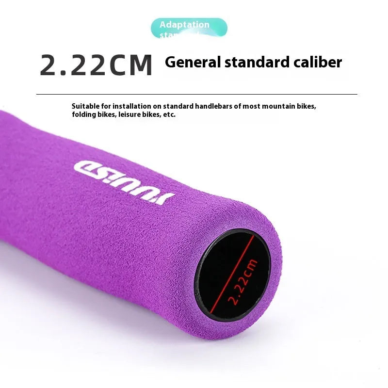 Ultra-light 41g sponge mountain bike handlebar grips in black, purple and biange colour options