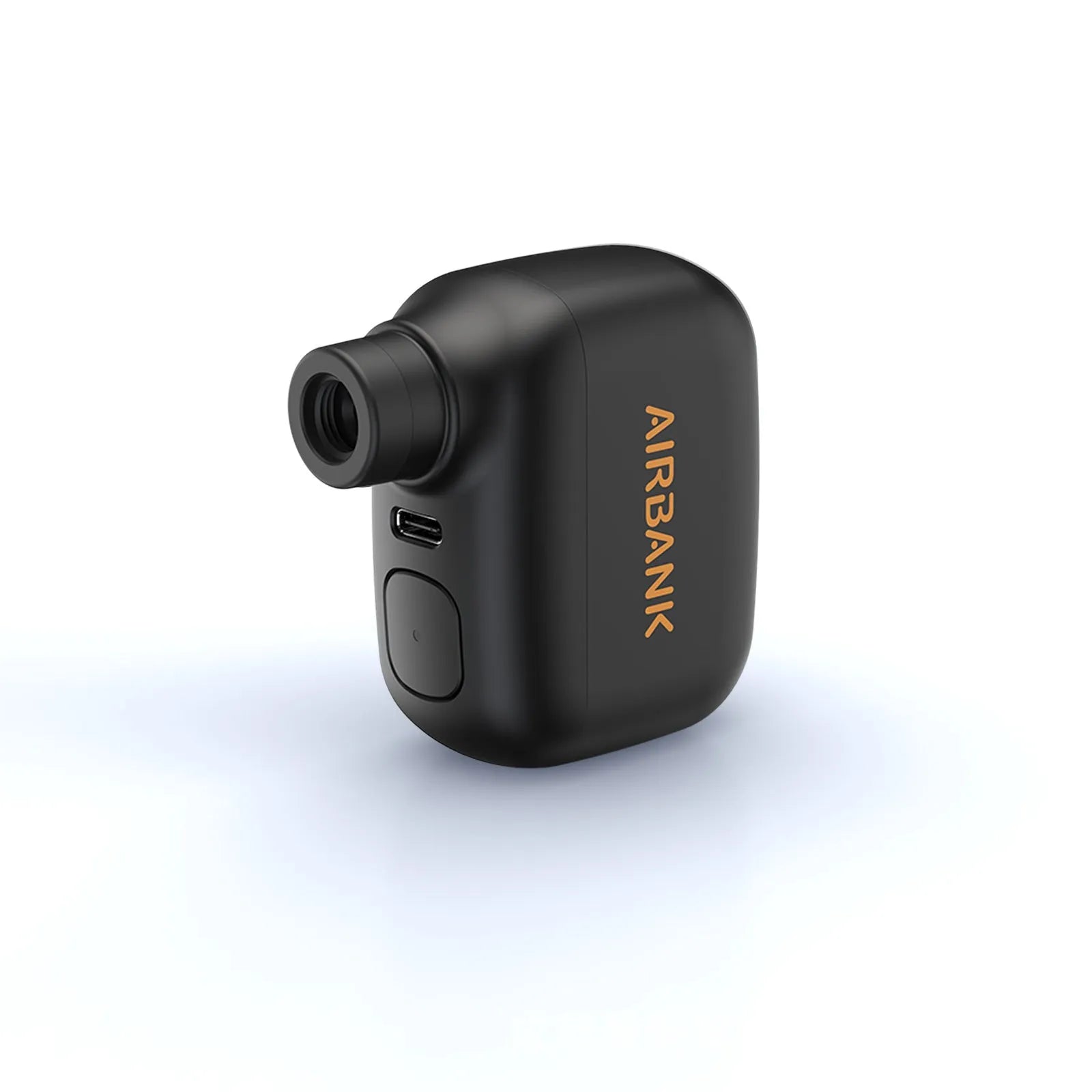 Black AS100 mini electric blast pump for mountain bike tyre inflation with USB charging cable