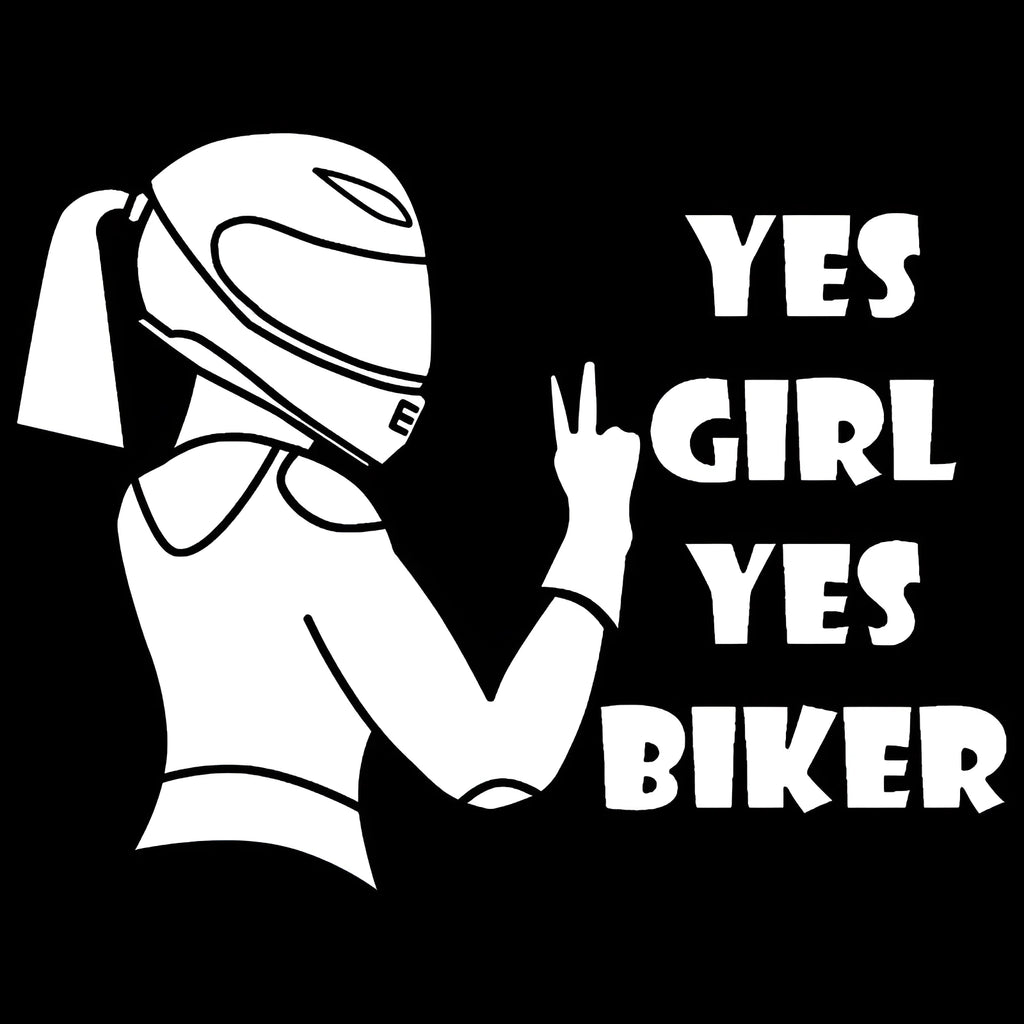 Cool girl rider character car decorative waterproof sticker measuring 16cm by 15cm