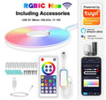 3 metre long RGB neon LED strip lights with remote control and USB power cable