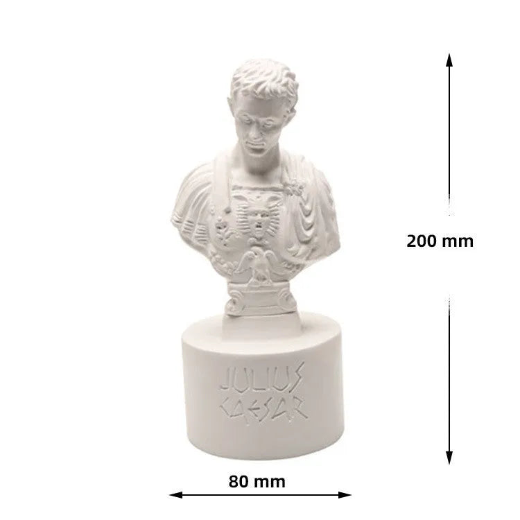 White synthetic resin pen holder with American creative character modelling design