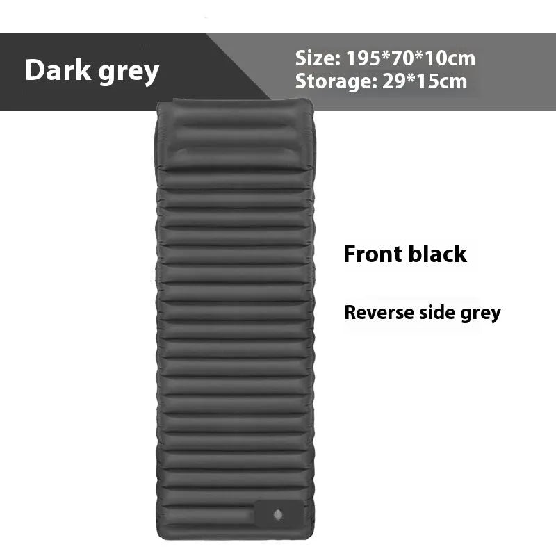 Camping sleeping mat inflatable 40D nylon TPU single 195x70x10cm outdoor portable