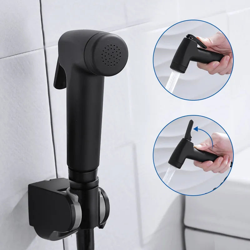 Handheld ABS plastic bathroom cleaning nozzle with rain spray function for toilet and pet washing