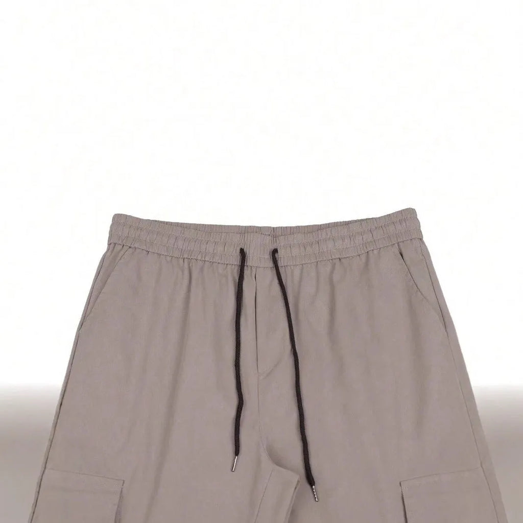Solid colour polyester fibre workwear casual track pants with drawstring elastic waist, available in multiple colours