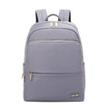 Oxford cloth women's backpack in black or purplish grey with large capacity and anti-theft features