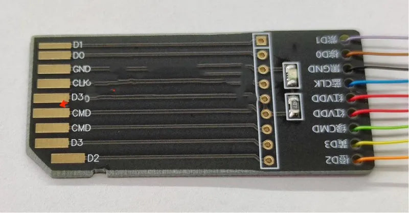 EMMC read write tool for automotive SD card PCB port access on BMW Mercedes Audi Porsche vehicles
