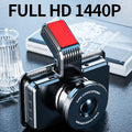 Car dashboard camera with 3-inch screen showing dual lens recording system for front and rear video capture