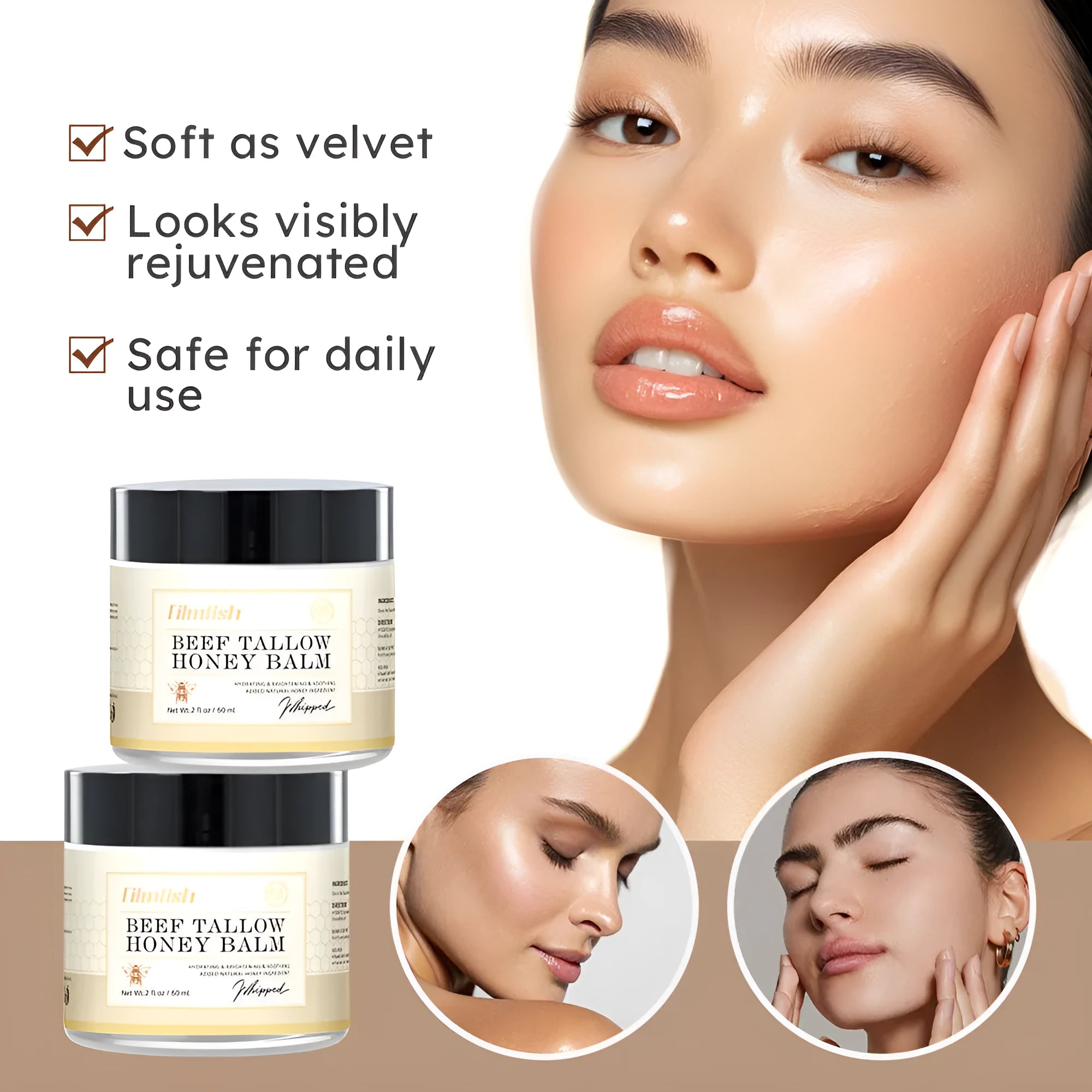 60ml tube of honey moisturising body cream for dry skin hydration