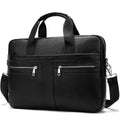 Business men briefcase first layer cowhide leather retro style black laptop bag