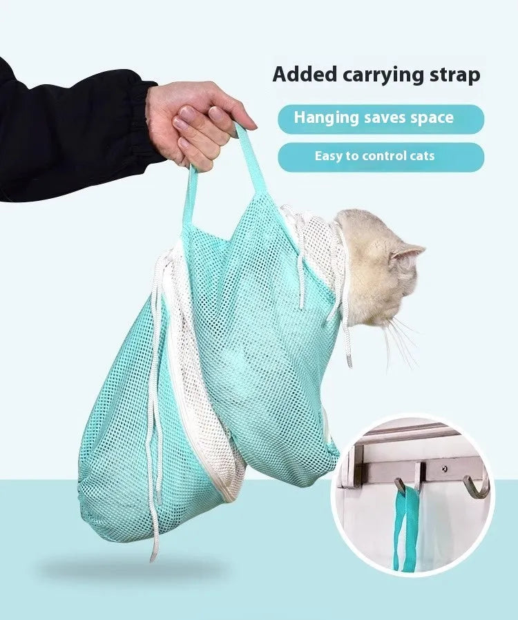 Upgraded fifth-generation cat grooming bag with removable lifting system in multiple colour options