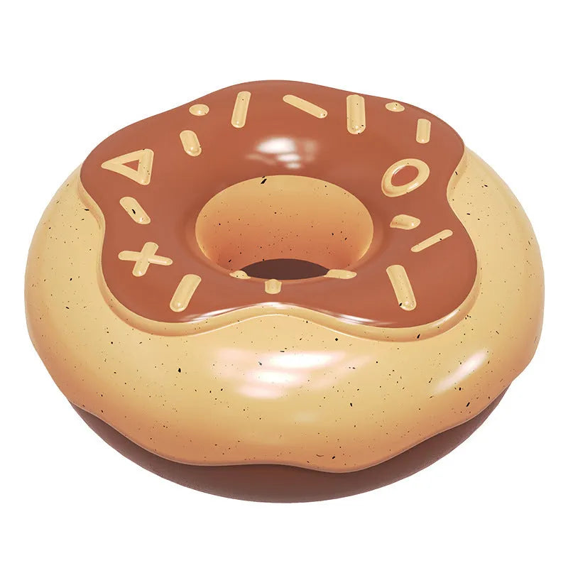 Molar-textured donut dog toy in TPR with sound feature
