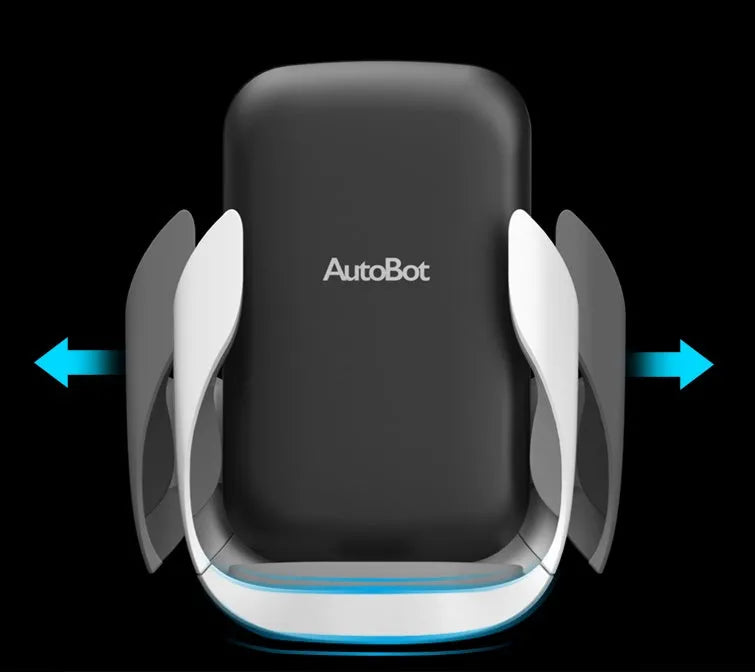 Car wireless charger phone holder black air outlet clip with phone mounted and charging