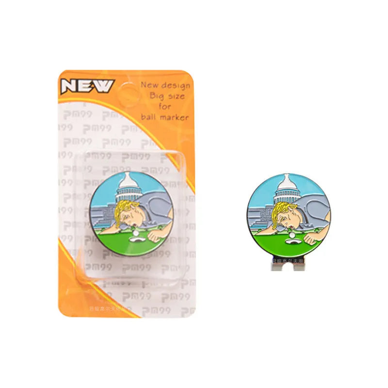 Zinc alloy hat clip for golf caps with personalised Dragon Year pattern design
