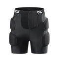 Black spandex hip protection pad with protective foam for skating and skiing.