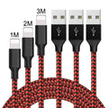 Braided Micro USB fast charging cable for Android phones in multiple colour options