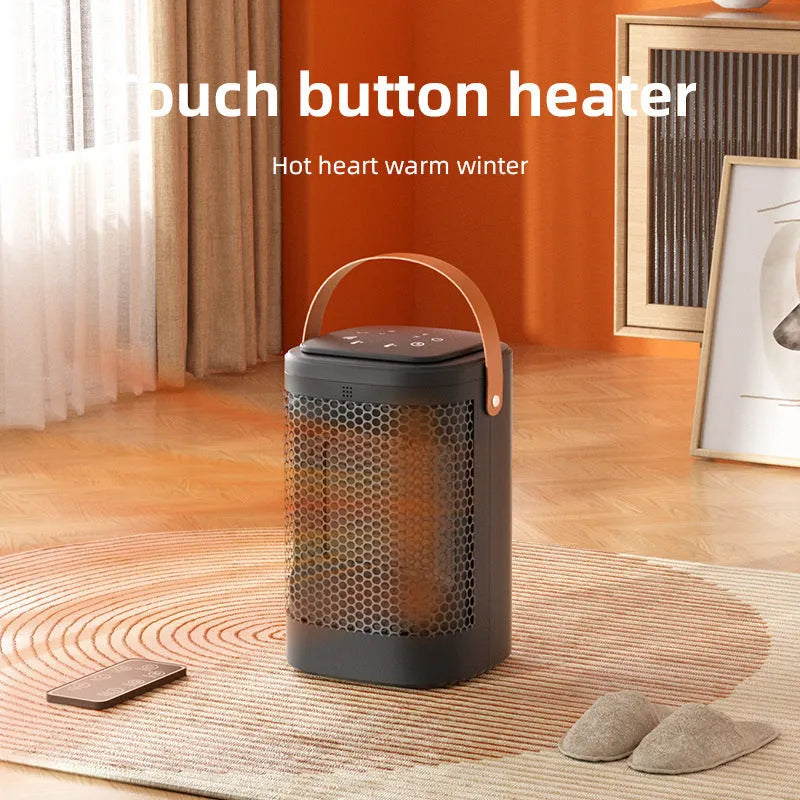 618 electronic model colour touch screen heating radiator with remote control on a table.