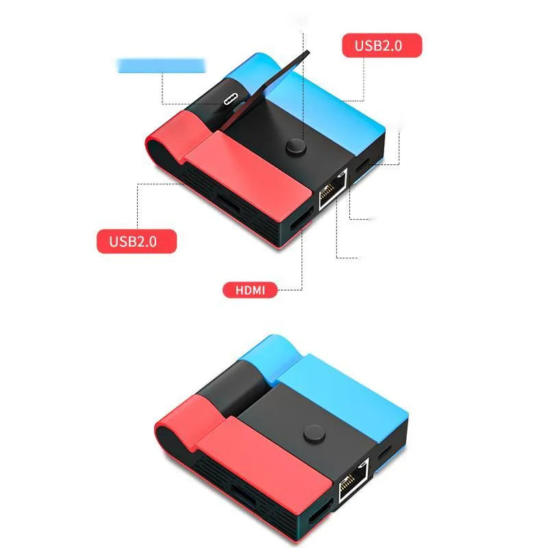 Portable game console HDMI adapter with aluminium alloy housing for 4K projection to TV