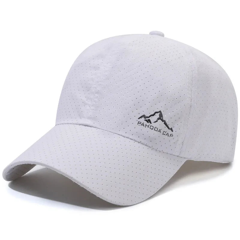 Korean-style adjustable baseball cap in polyester fabric for summer sun protection, shown in a selected colour