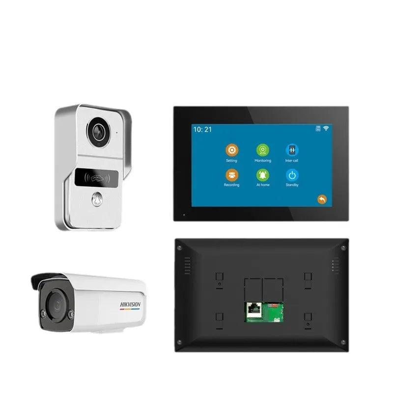 10-inch wireless video intercom doorbell system with colour HD camera and Ethernet connection