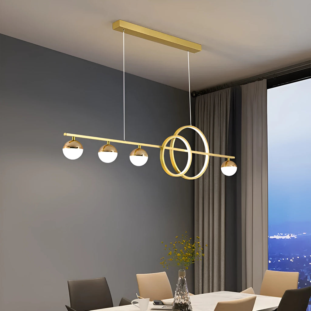 Modern rectangular aluminium ceiling light in black or gold with remote control for dimming.