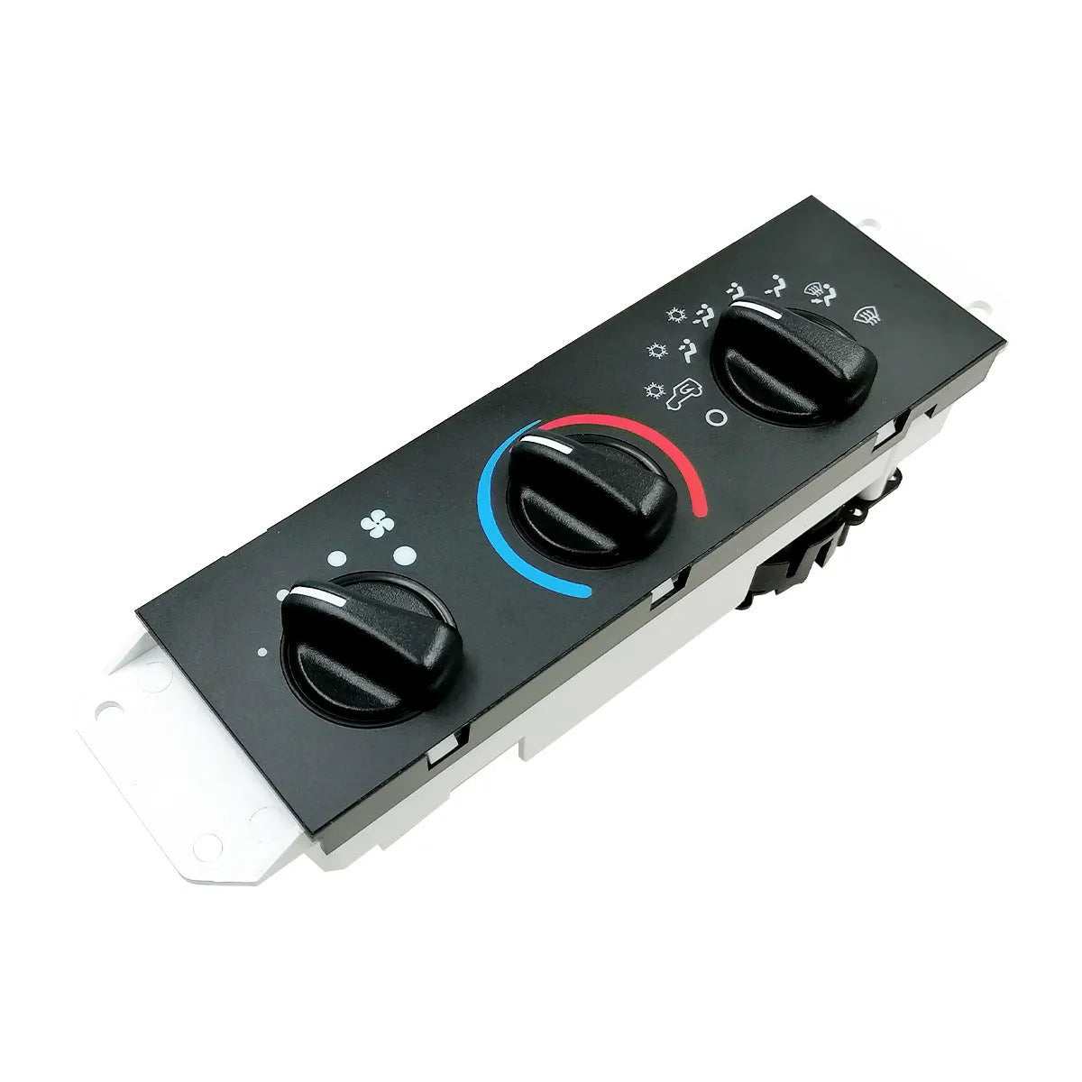 Black automotive air conditioning control panel for 2005-2006 Jeep Wrangler dashboard