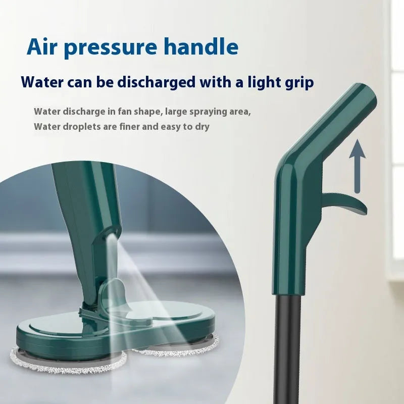 Lazy wireless sweeping and mopping all-in-one machine in S5 Green colour with USB charging port visible