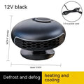 Black car warm air blower heater with 130cm cable for 12V 24V vehicle defrost demisting