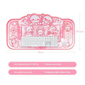 Large rectangular cloth mouse pad with a hexagonal dragon crane machine anime pattern, measuring 75cm by 40cm.