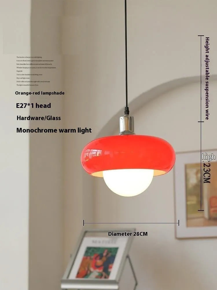 Bauhaus style three headed egg tart pendant light with glass shades in milky white finish