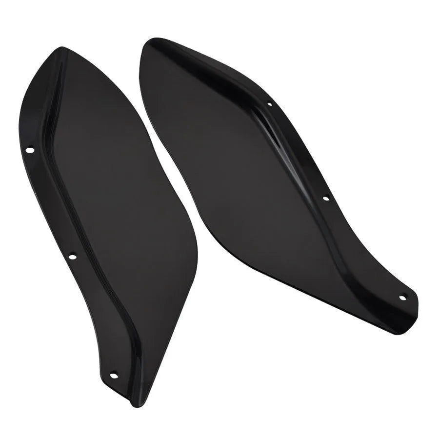 Harley-Davidson motorcycle black and transparent side wing head cover panels