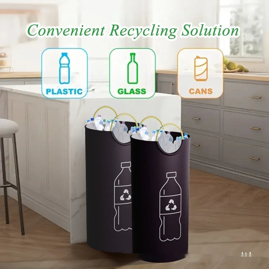 Round multifunctional office outdoor activity trash can in PP plastic measuring 38x72cm with optional pattern