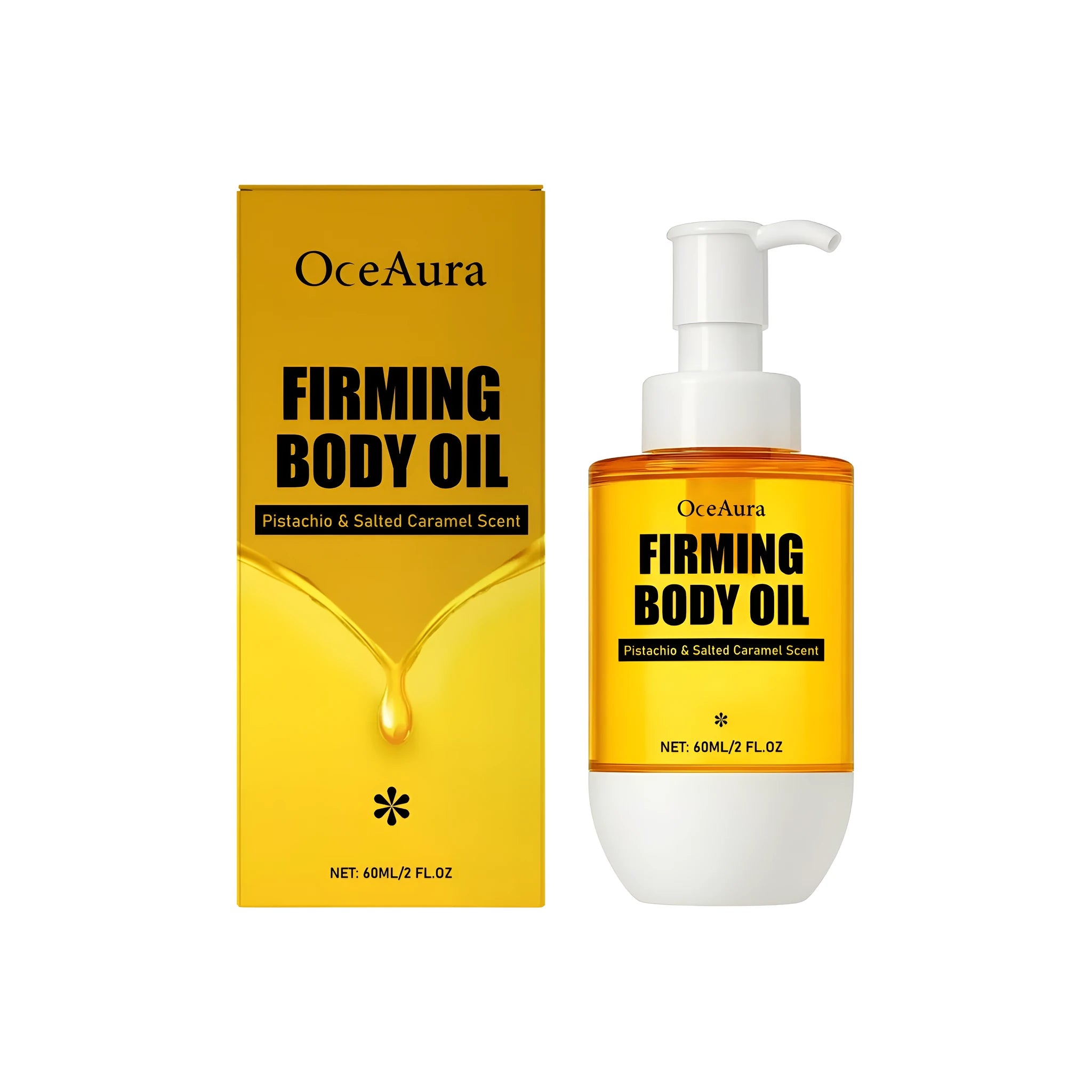 60ml bottle of tightening and wrinkle resistant body oil with natural ingredients