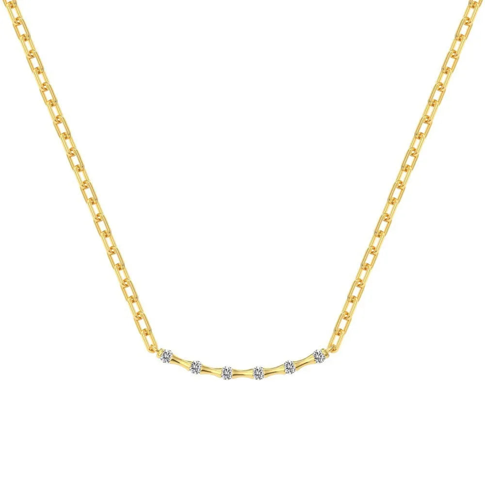 925 silver simple fashionable all-match necklace for women with electroplated finish