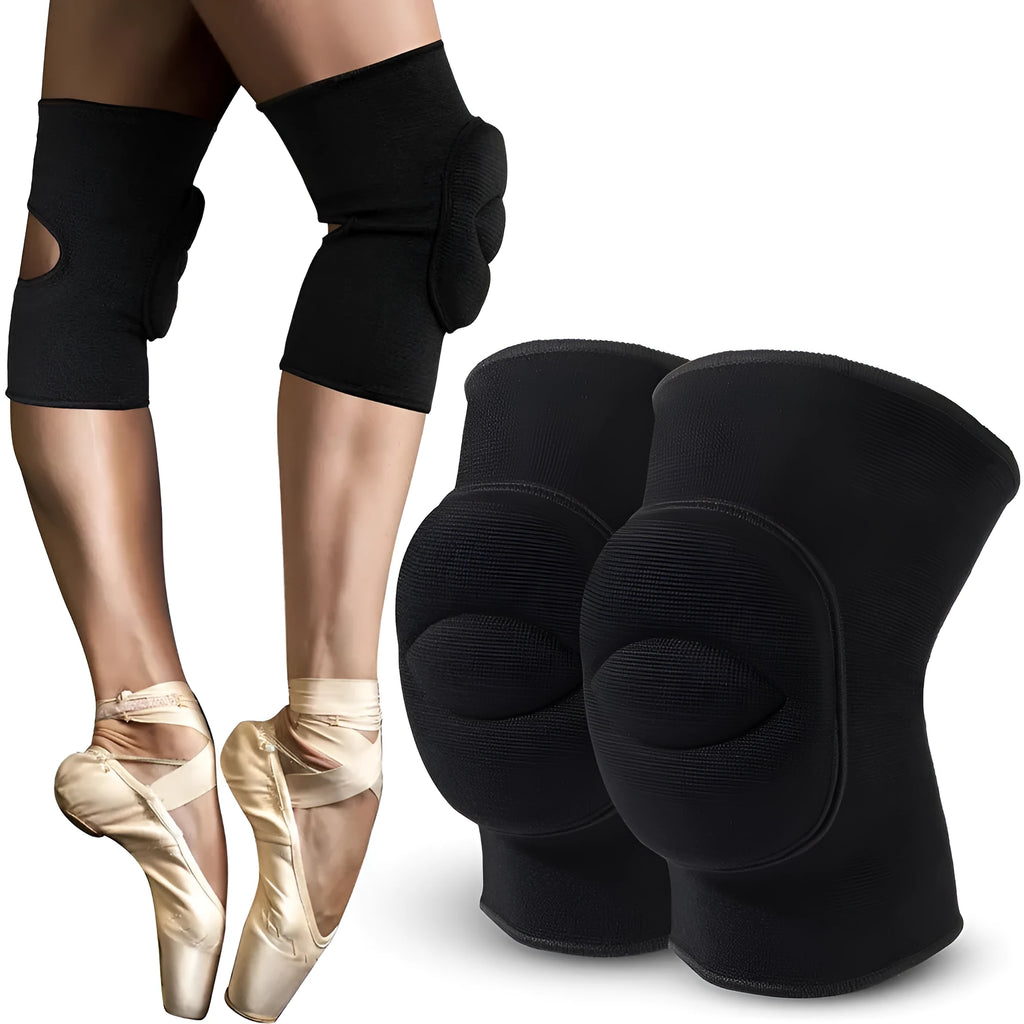 Black thickened nylon knee pad for yoga sports running and ball playing joint support