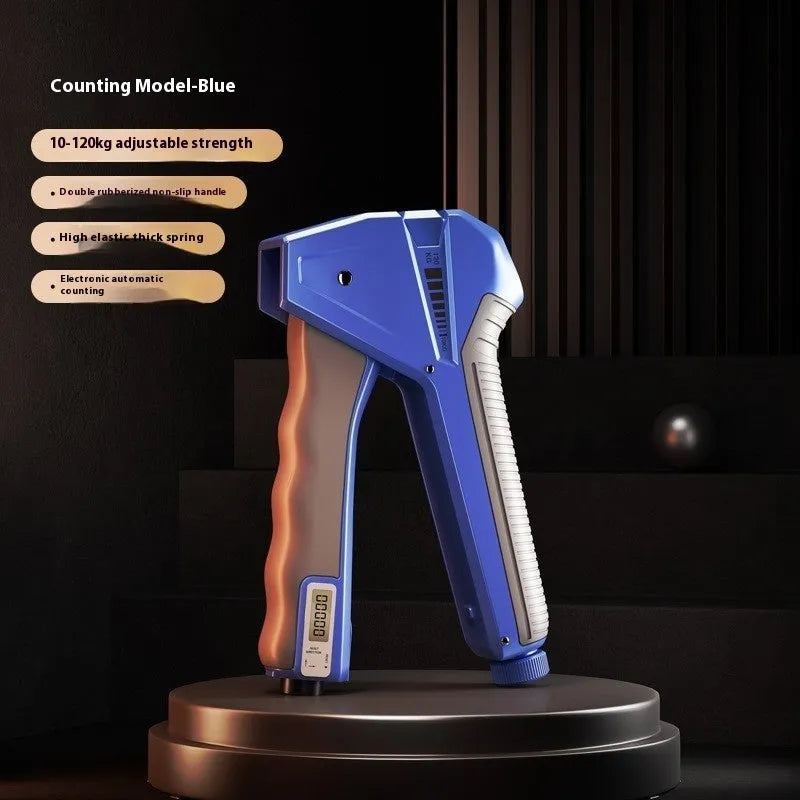 Adjustable hand gripper exercise equipment with spring mechanism and mechanical counter in multiple colour options