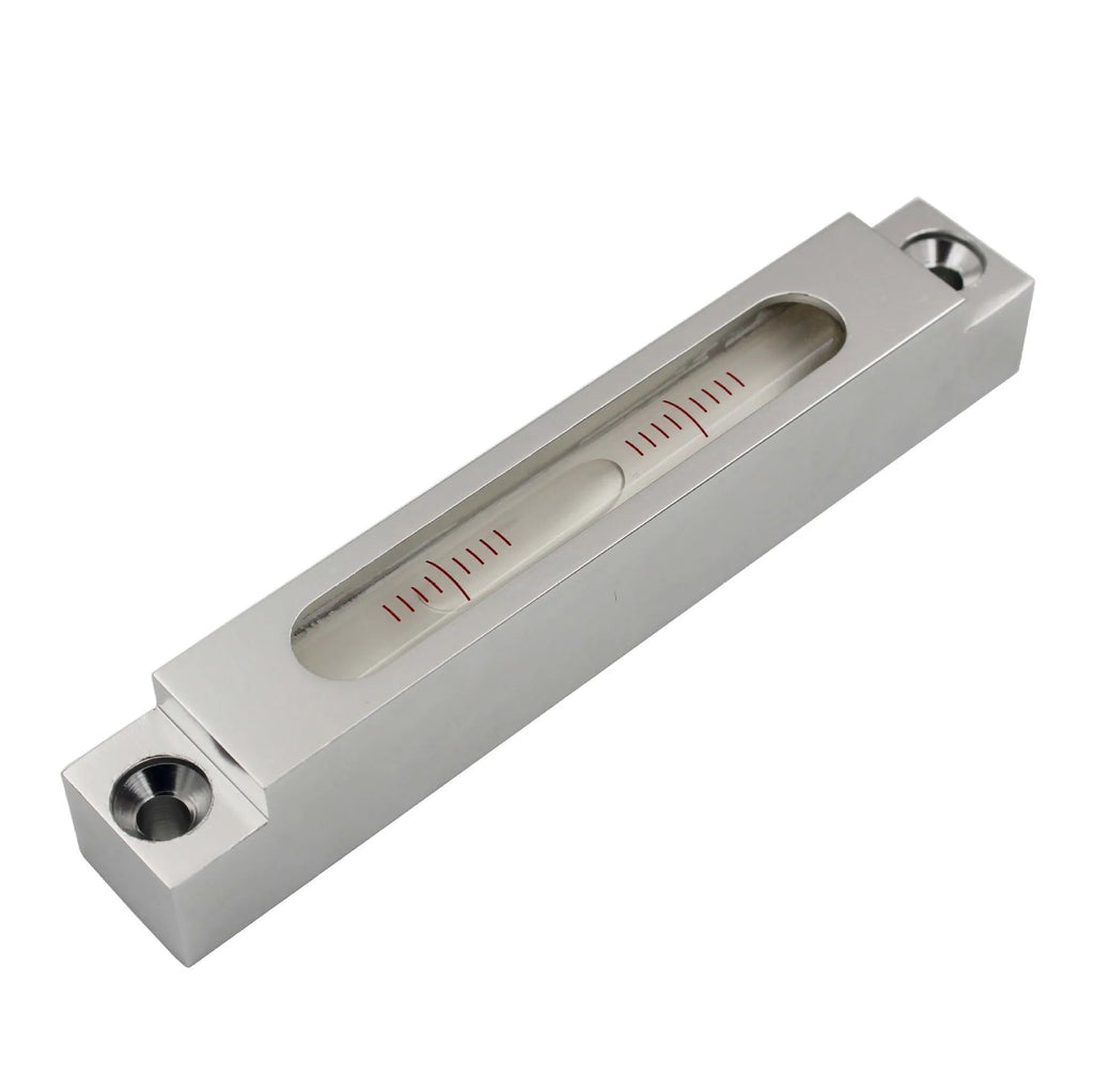 Precision metal spirit level with glass vials for machine tool decoration and measurement
