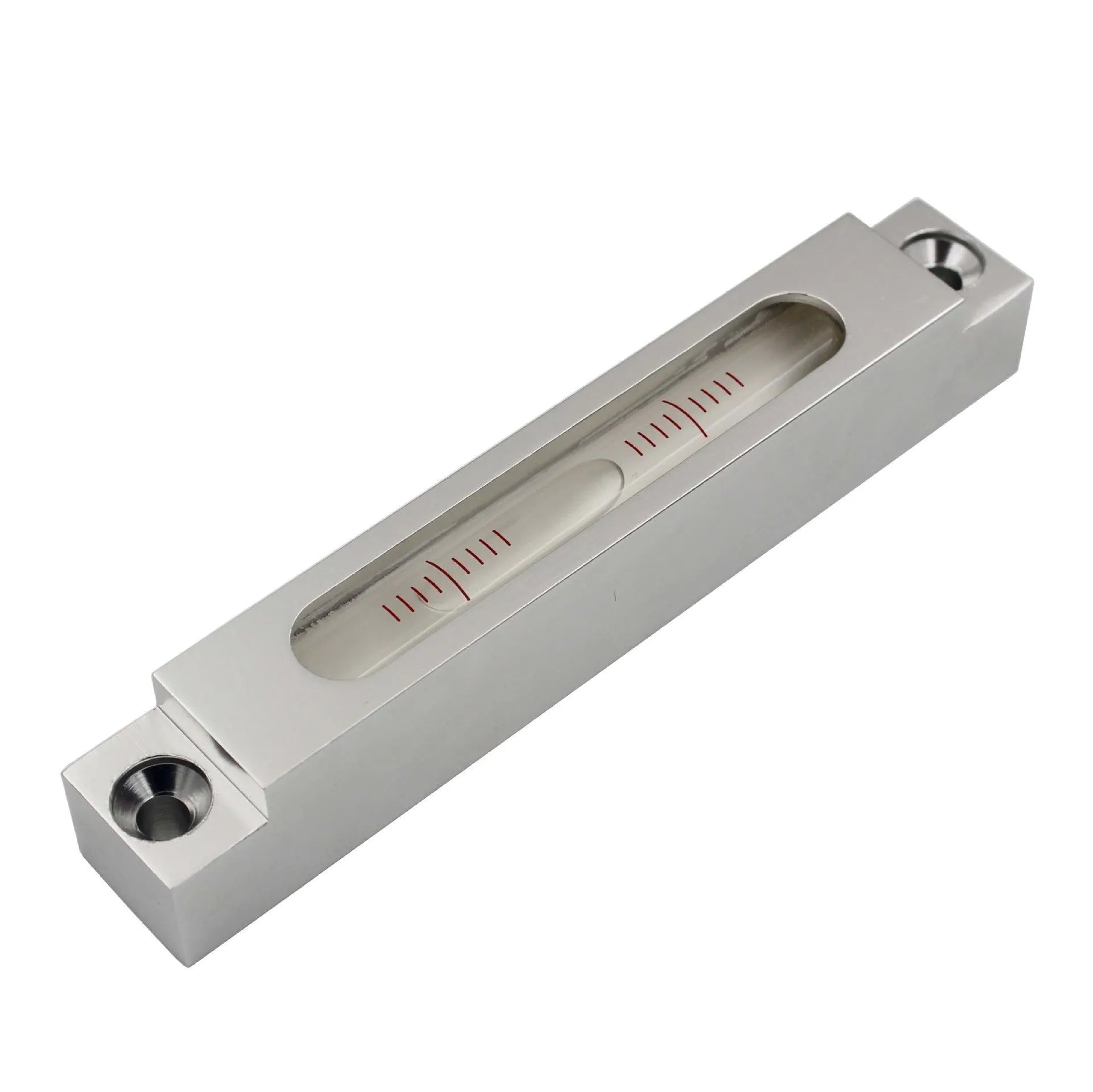 Precision metal spirit level with glass vials for machine tool decoration and measurement