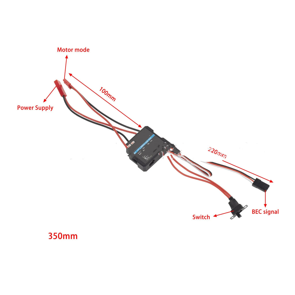 Small Boat 40A miniature brushed electronic speed controller for RC cars