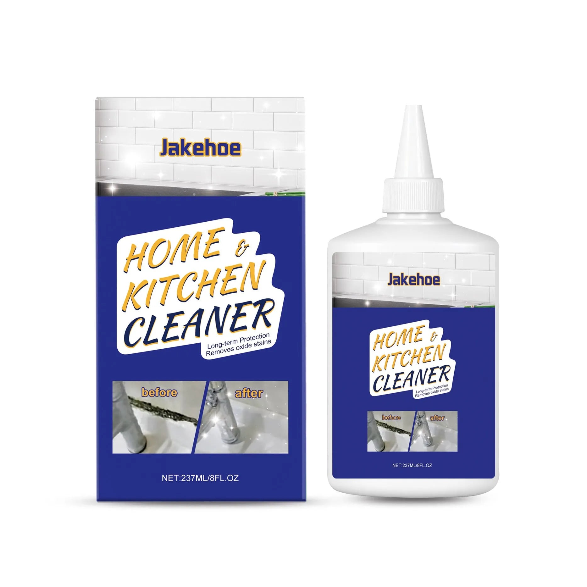 237ml household decontamination gel in cylindrical bottle for kitchen and bathroom cleaning