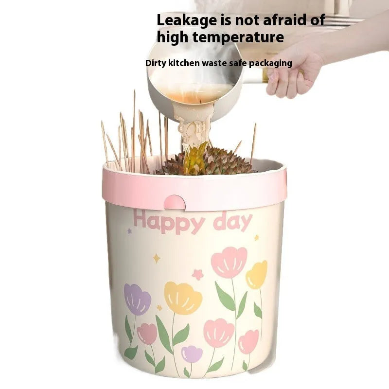 Pink drawstring garbage bags with degradable PE material and argy wormwood mosquito repellent properties
