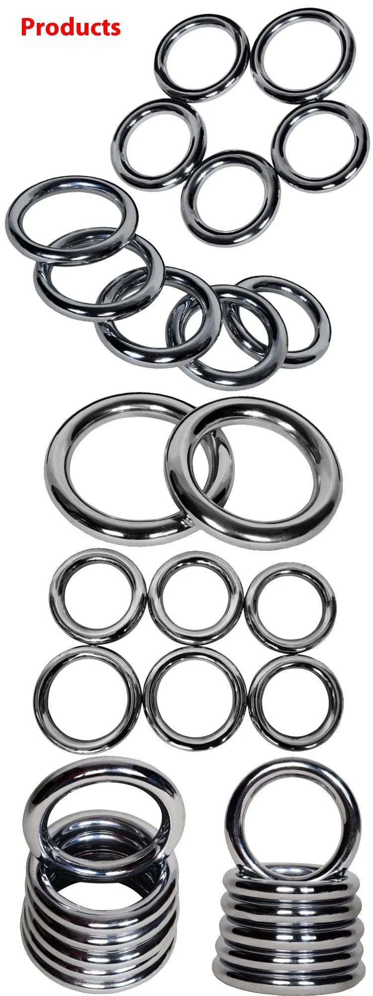 Wing Chun iron arm skill carbon steel training ring in three sizes for martial arts practice