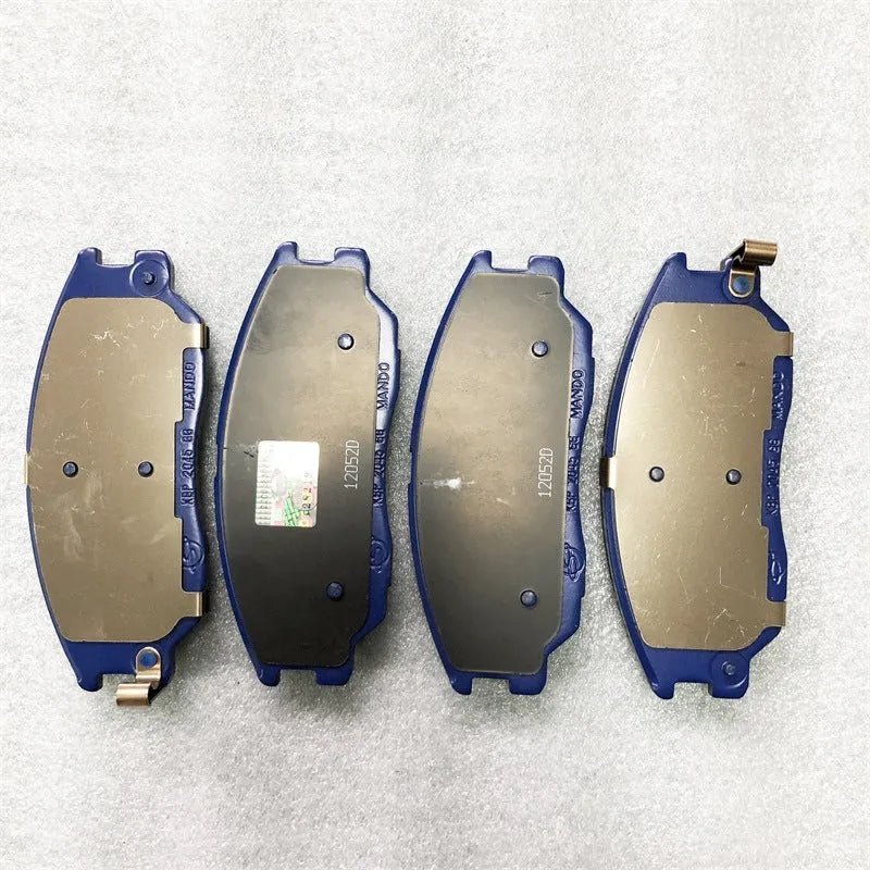 Aiteng Kyron Rester brake pad unit with metal backing plate, part numbers 4813009A10 and 4813008BA0