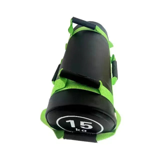 White PVC fitness training sandbag for weight lifting and strength conditioning
