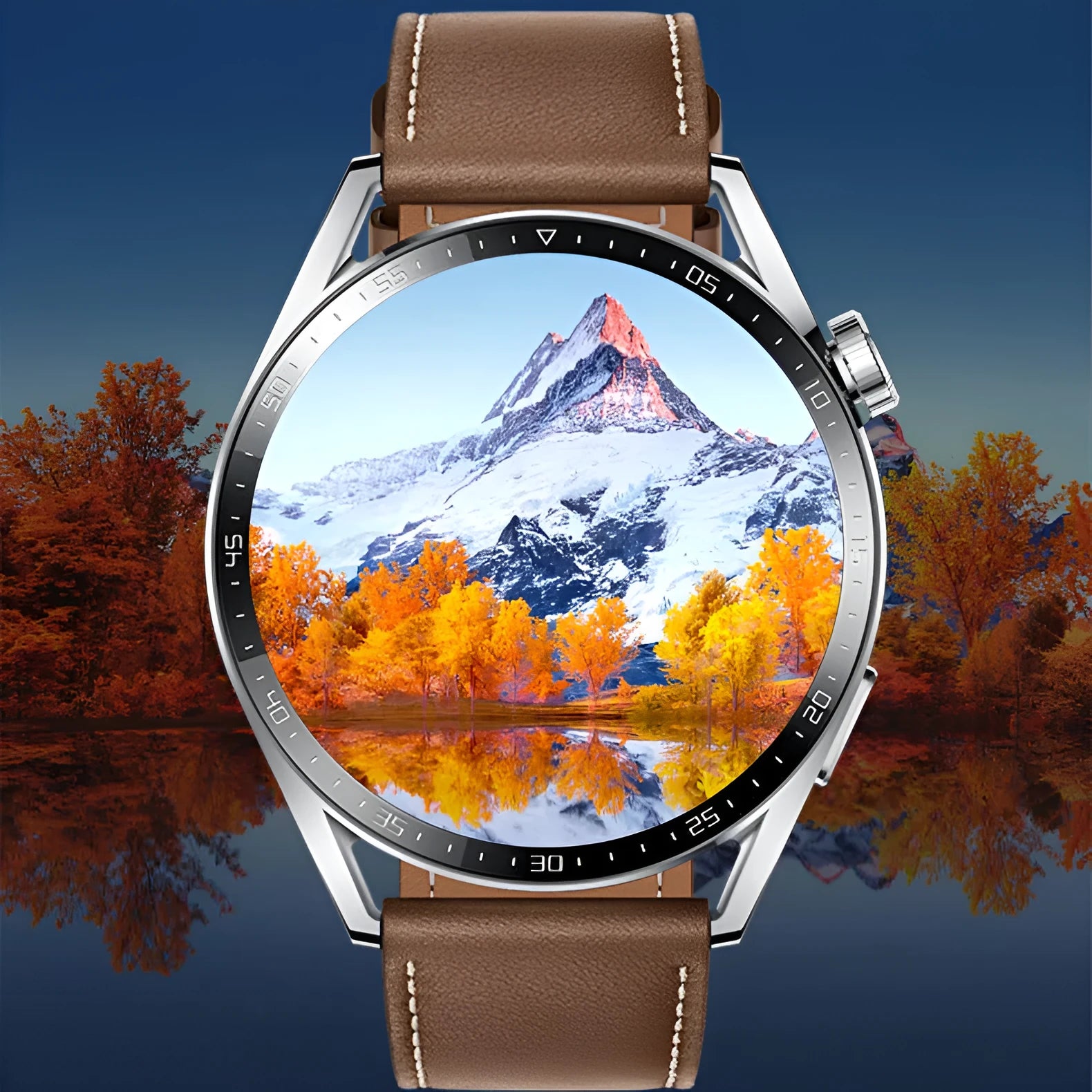 GS3 Max smartwatch with black silicone strap showing health metrics on 1.35-inch IPS display