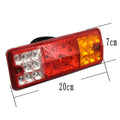 Black shell electric tricycle taillight replacement light, 200mm by 70mm size