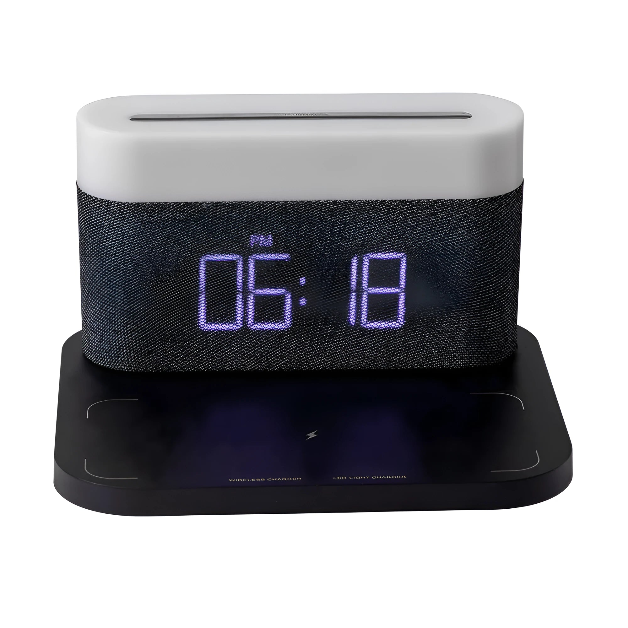 Wireless charger desktop clock night light table lamp in modern minimalist design