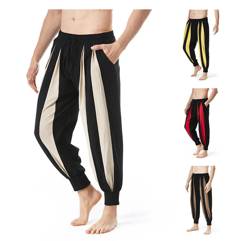 Men's straight fit casual trousers in polyester fabric available in multiple sizes and colours