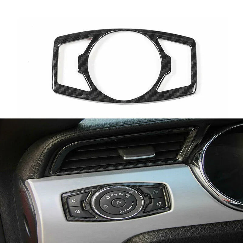 Carbon fibre pattern decorative patch for Ford F150 Raptor headlight control panel
