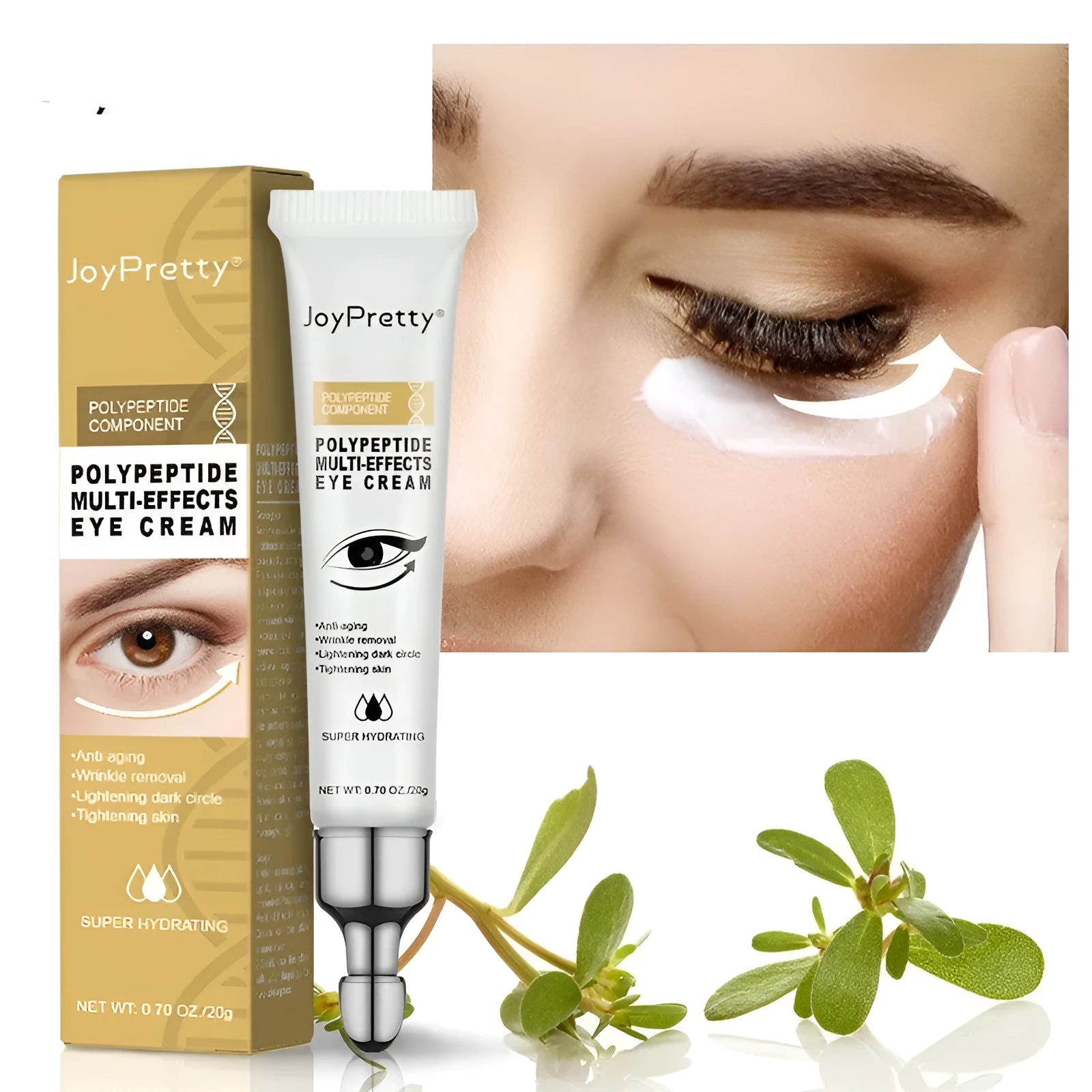 20g peptide anti-dark circle eye cream jar for puffiness reduction and moisturising
