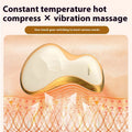 Electric scraping plate massage tool with USB charging port showing golden yellow electroplated brass construction